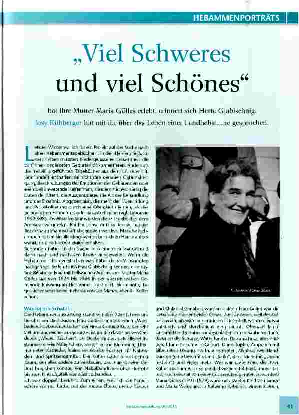 Vorschauseite 1: „Viel Schweres und viel Schönes
