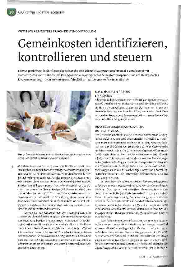 Vorschauseite 1: Gemeinkosten identifizieren, kontrollieren und steuern