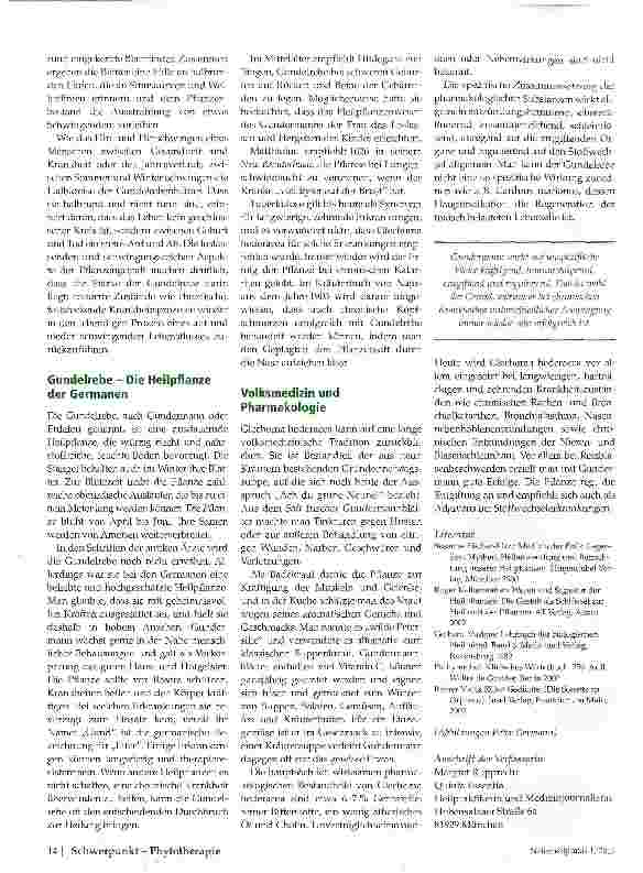 Vorschauseite 2: Gundelrebe Von der Signatur zur therapeutischen Anwendung