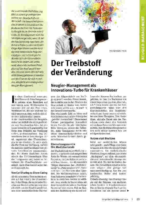 Vorschauseite 1: Der Treibstoff der Veränderung