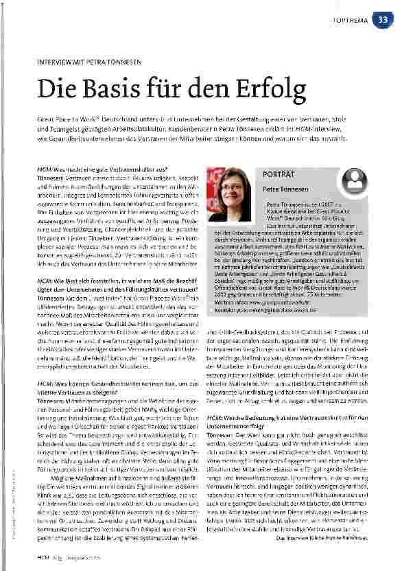 Vorschauseite 1: Die Basis für den Erfolg