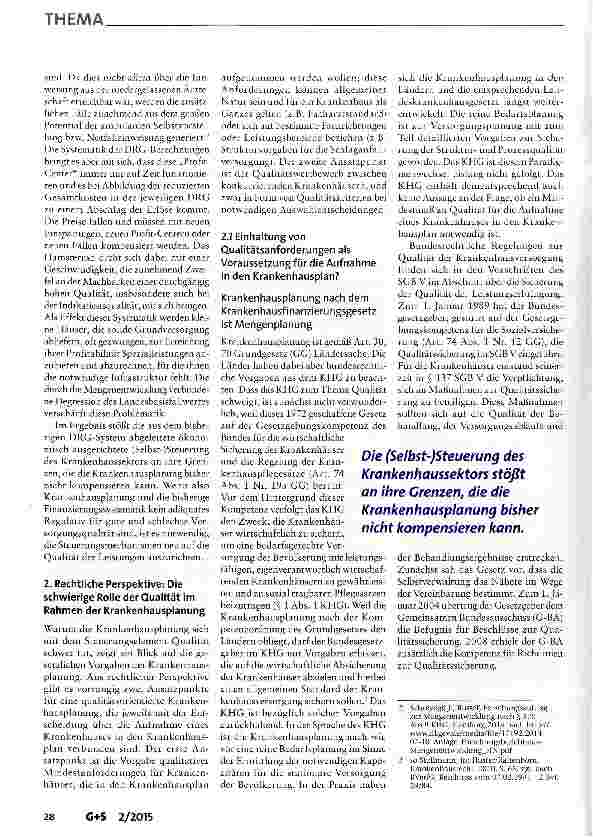 Vorschauseite 2: Qualität in der Krankenhausplanung?!