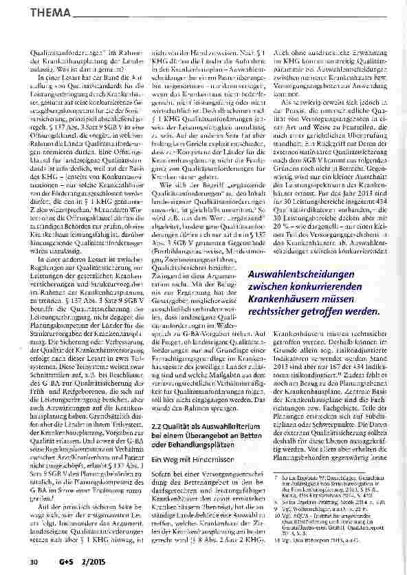 Vorschauseite 4: Qualität in der Krankenhausplanung?!
