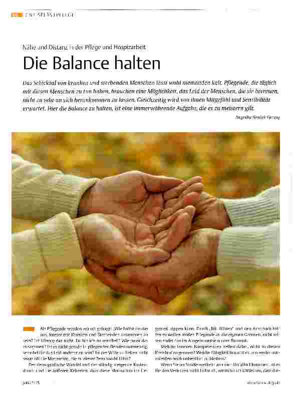 Vorschauseite 1: Die Balance halten