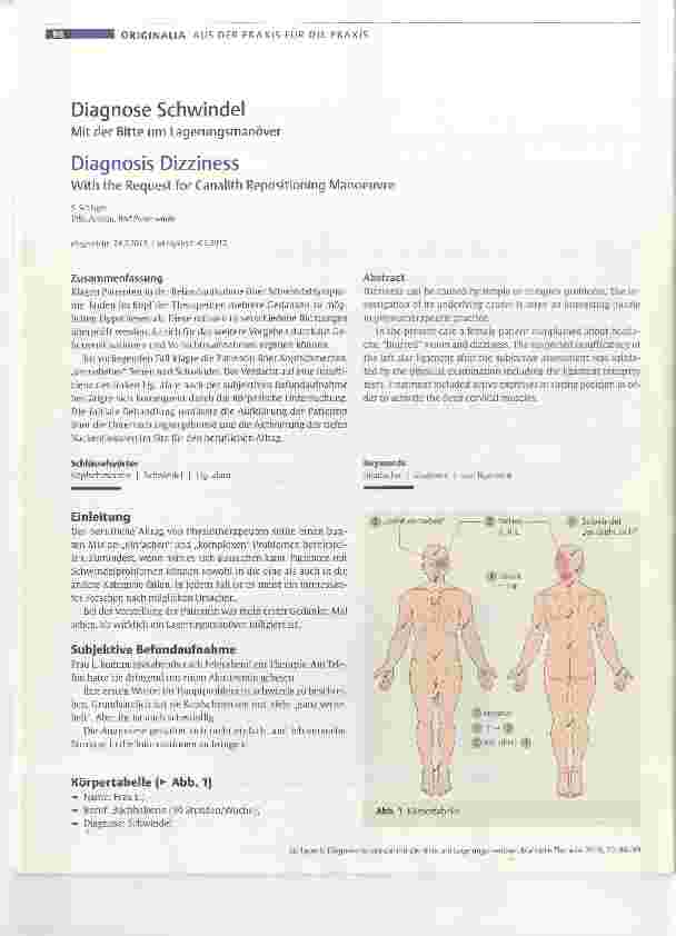 Vorschauseite 1: Diagnose Schwindel