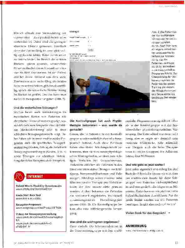 Vorschauseite 4: Chronische Kreuzschmerzen - Ordnung ins kortikale Durcheinander bringen