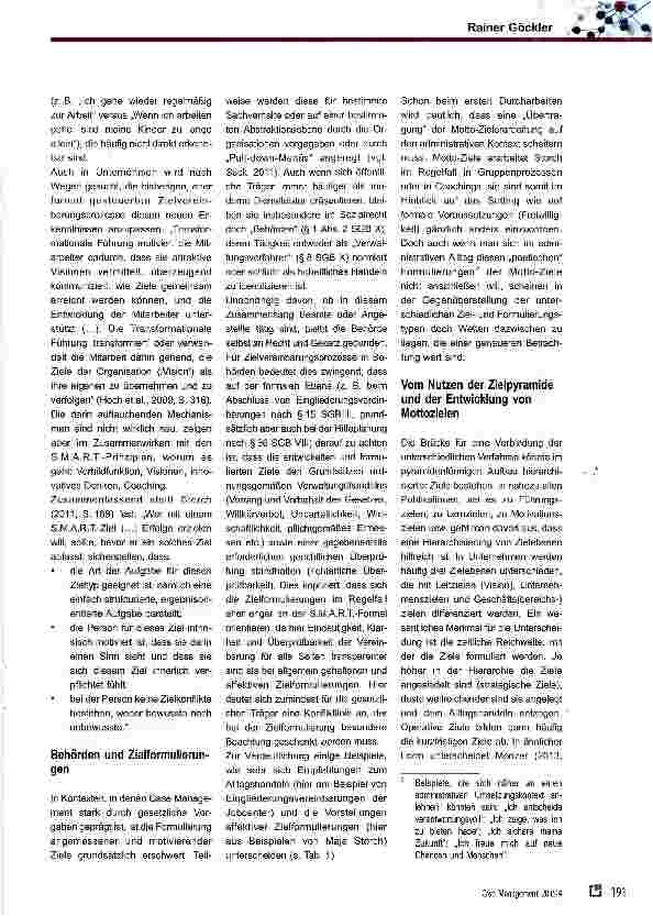 Vorschauseite 3: Ziele im Case Management vereinbaren - alles nur S. M. A. R. T. ?