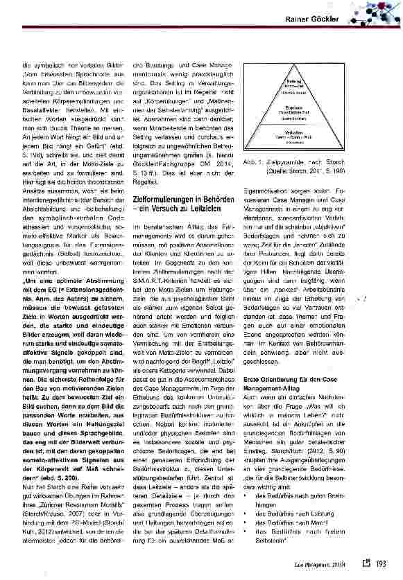 Vorschauseite 5: Ziele im Case Management vereinbaren - alles nur S. M. A. R. T. ?