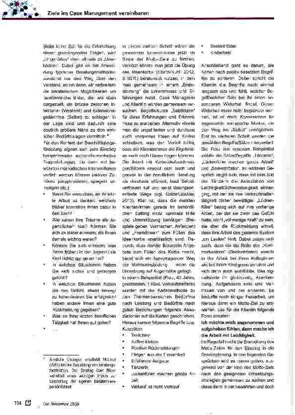 Vorschauseite 6: Ziele im Case Management vereinbaren - alles nur S. M. A. R. T. ?