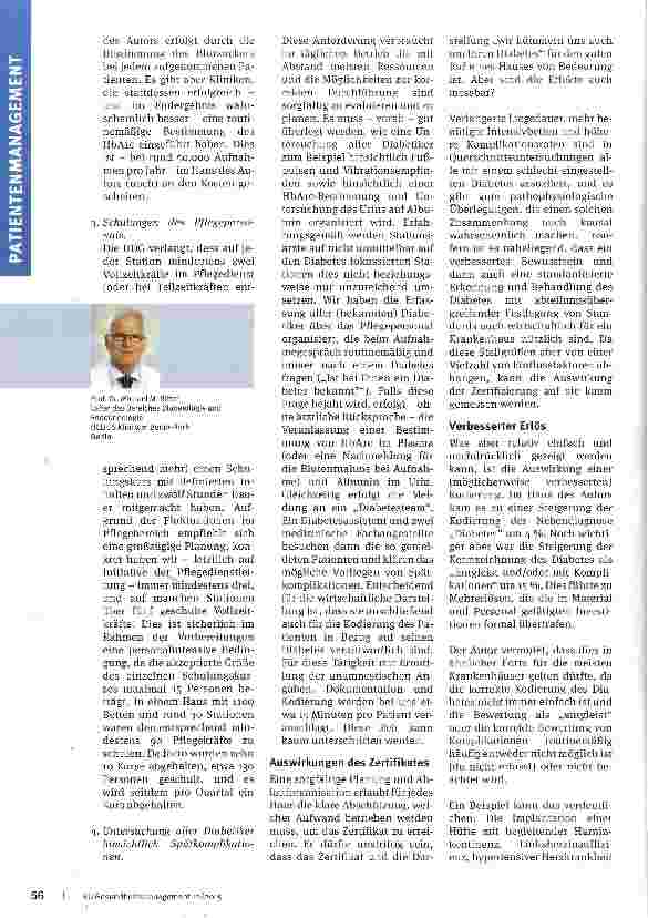 Vorschauseite 2: Klinik für Diabetespatienten geeignet