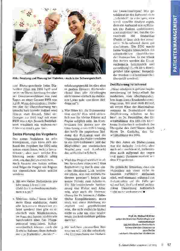 Vorschauseite 3: Klinik für Diabetespatienten geeignet