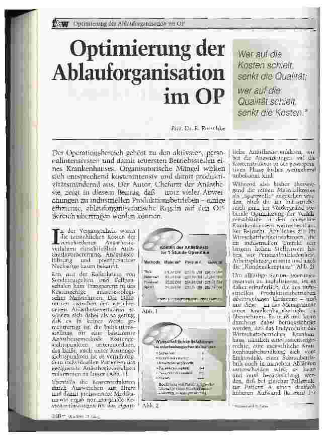 Vorschauseite 1: Optimierung der Ablauforganisation im OP