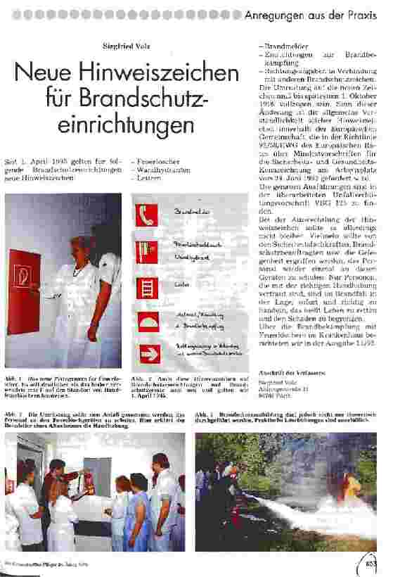Vorschauseite 1: Neue Hinweiszeichen für Brandschutzeinrichungen