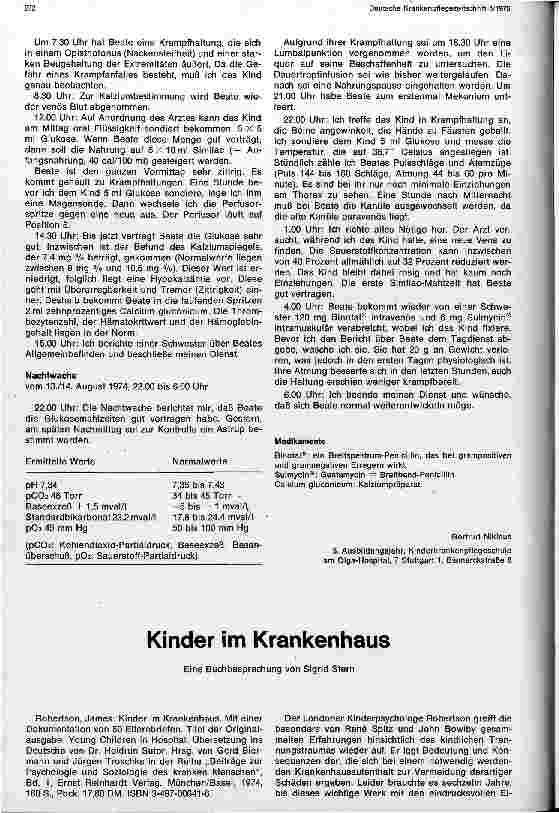 Vorschauseite 1: Kinder im Krankenhaus