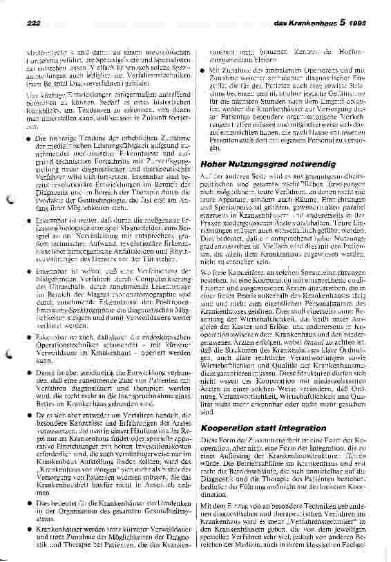 Vorschauseite 2: Entwicklung zum Krankenhaus der Zukunft