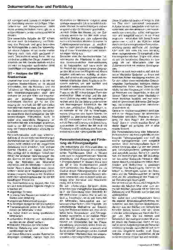 Vorschauseite 2: Innerbetriebliche Fortbildung Ein Instrument zur Personalentwicklung