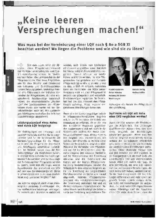 Vorschauseite 1: Keine leeren Versprechungen machen!