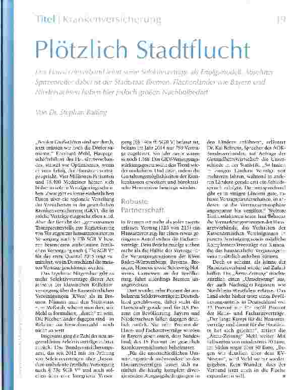 Vorschauseite 1: Plötzlich Stadtflucht