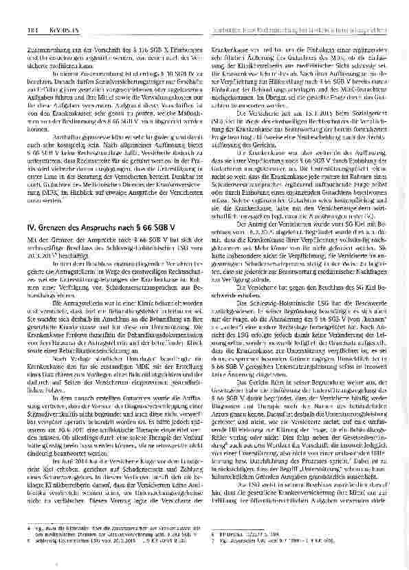 Vorschauseite 3: Neue Rechtsprechung zur Beweislage und zur Unterstützungspflicht der Krankenkassen bei ärztlichen Behandlungsfehlern