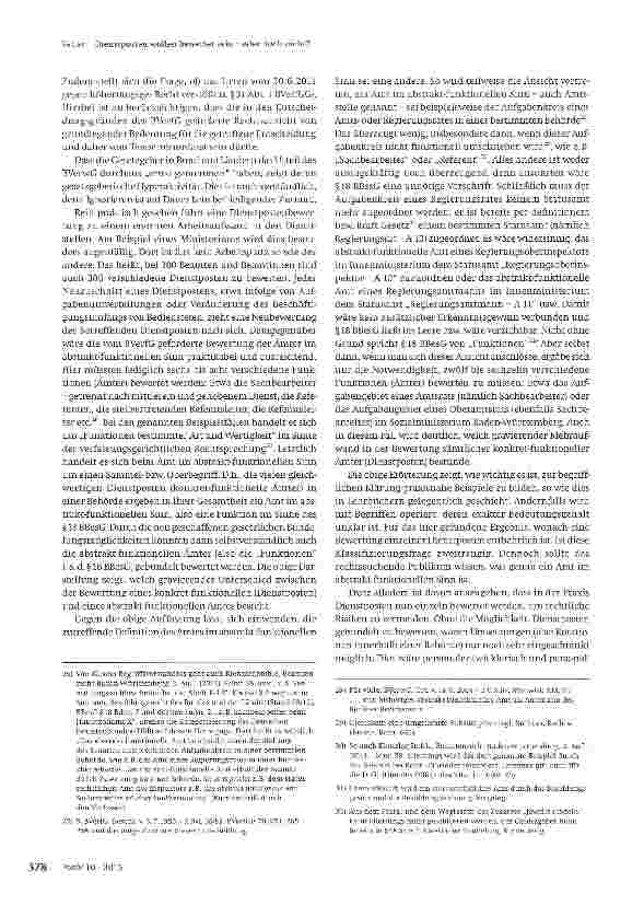 Vorschauseite 4: Dienstposten wollen bewertet sein - oder doch nicht?