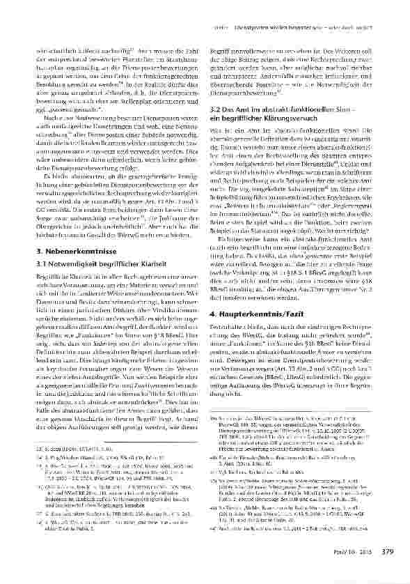Vorschauseite 5: Dienstposten wollen bewertet sein - oder doch nicht?