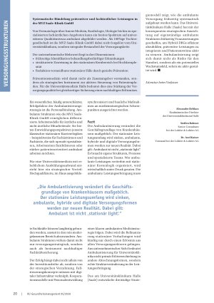 Vorschauseite 4: Von Spitzenmedizin bis Grundversorgung. Warum Universitätsklinika die sektorübergreifende Versorgung aktiv gestalten müssen