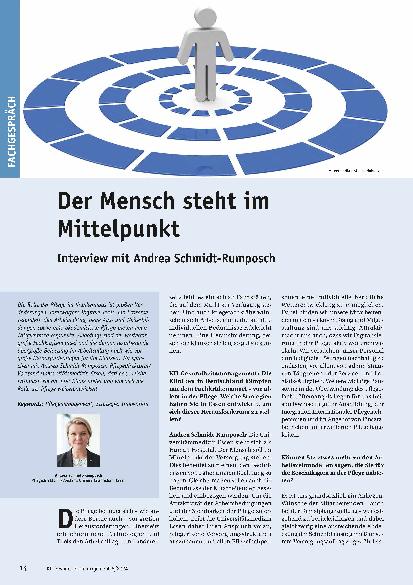 Vorschauseite 1: Der Mensch steht im Mittelpunkt.