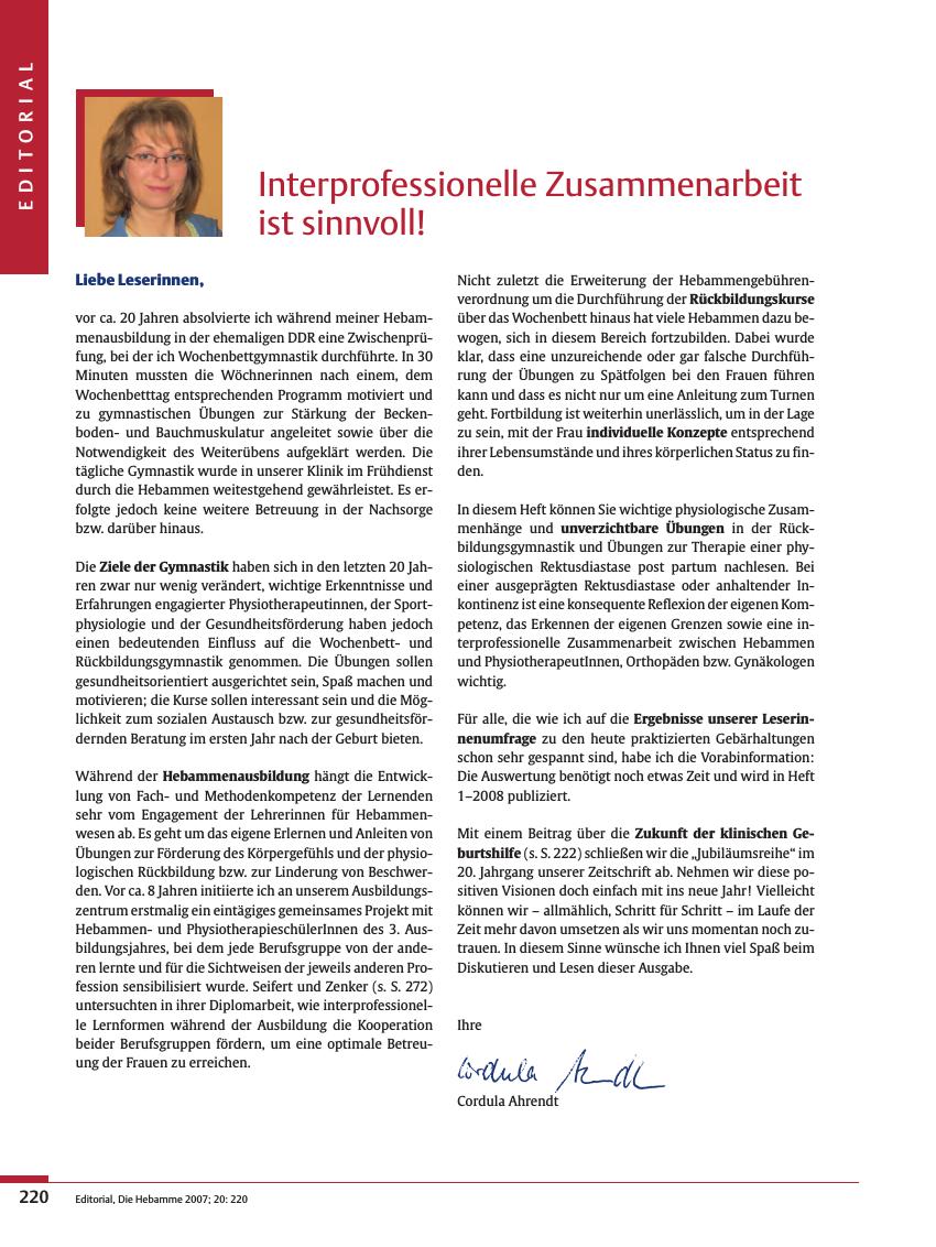 Vorschauseite 1: Interprofessionelle Zusammenarbeit ist sinnvoll!