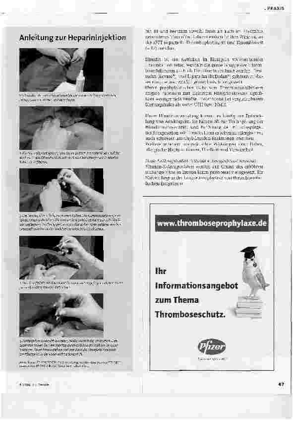 Vorschauseite 2: ThromboseprophylaxeTeil 2: Medikamentöse Behandlung