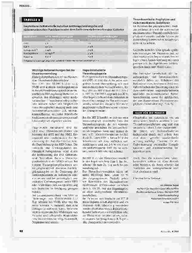 Vorschauseite 3: ThromboseprophylaxeTeil 2: Medikamentöse Behandlung