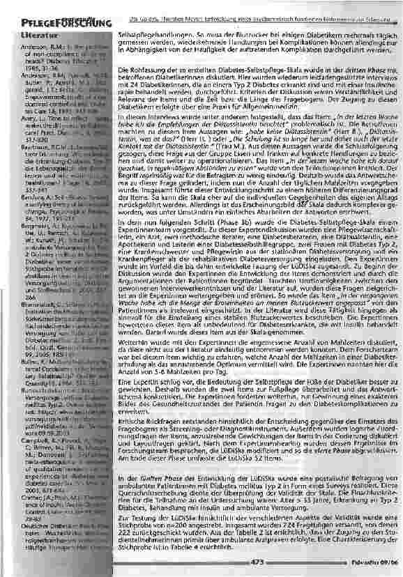 Vorschauseite 6: Entwicklung eines psychometrisch fundierten Instruments zur Erfassung des Selbstpflegeverhaltens