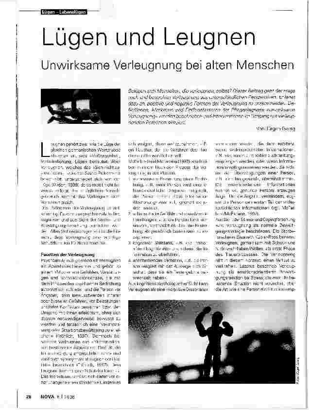 Vorschauseite 1: Lügen und Leugnen