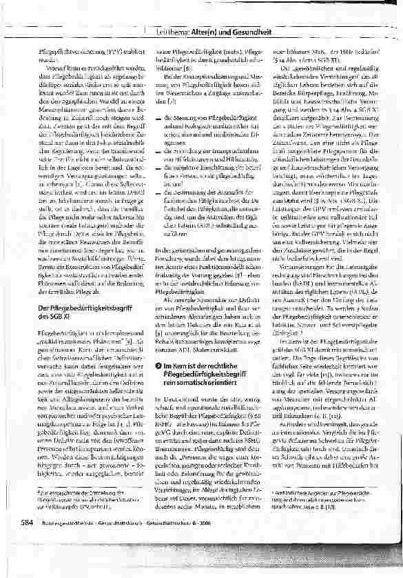 Vorschauseite 2: Pflegebedürftigkeit - Zur Bedeutung der familiären Pflege für die Sicherung der Langzeitpflege