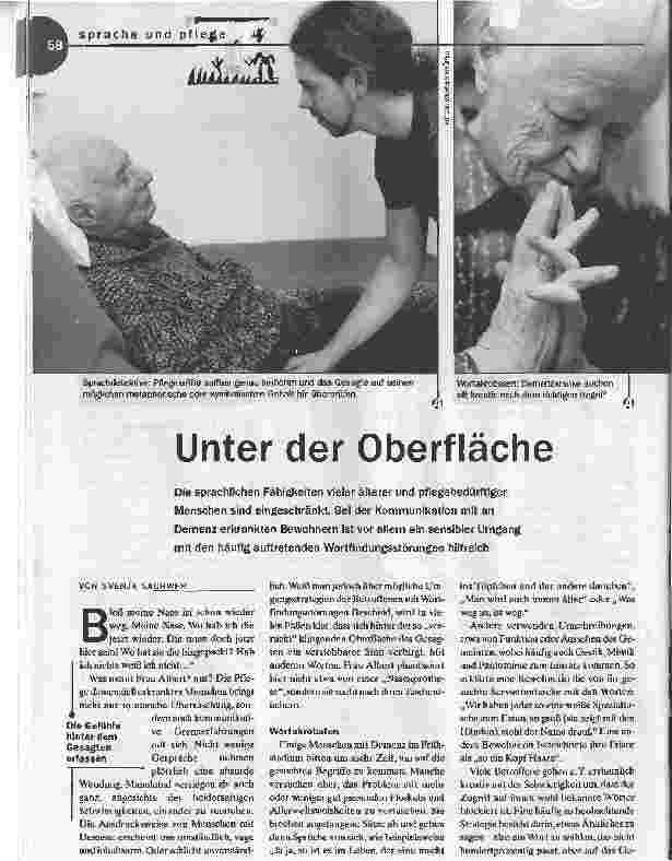 Vorschauseite 1: Unter der Oberfläche