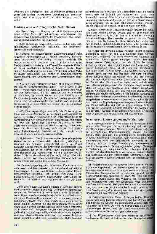 Vorschauseite 4: Vom Umgang mit Multiple Sklerose Kranken