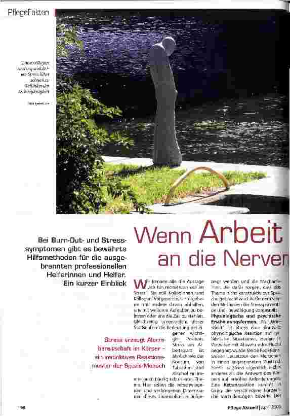 Vorschauseite 1: wenn Arbeit an die Nerven geht
