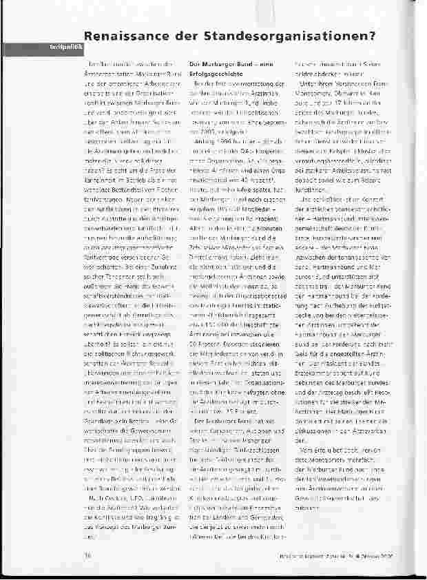 Vorschauseite 1: Renaissance der Standesorganisationen?