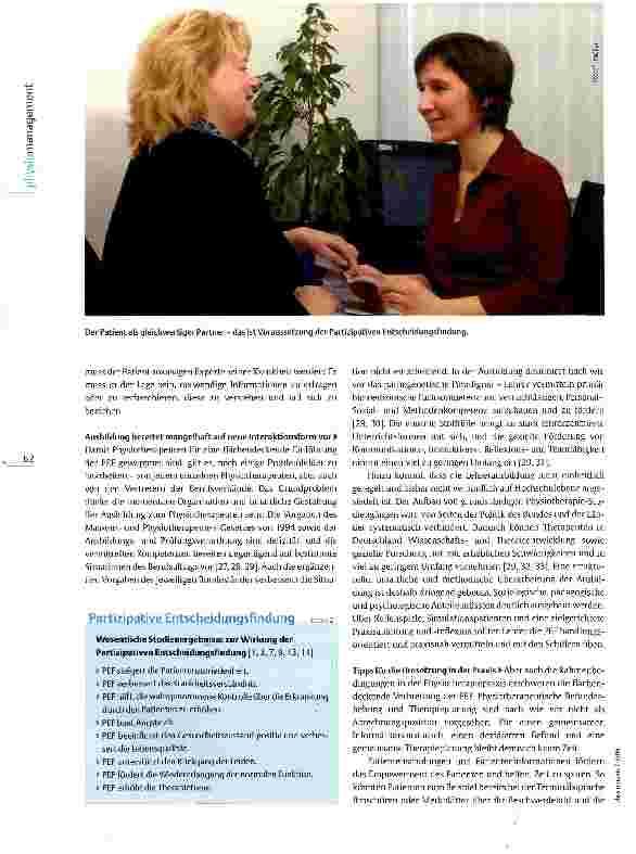 Vorschauseite 4: Partizipative EntscheidungsfindungDer Patient als Co-Therapeut