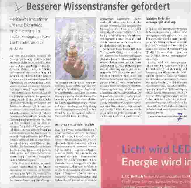 Vorschauseite 1: Besserer Wissenstransfer gefordert
