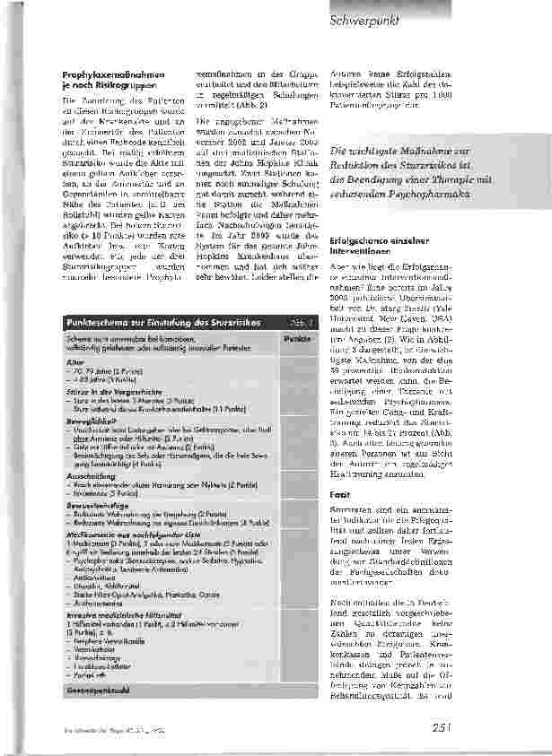Vorschauseite 2: Sturzprophylaxe im KrankenhausEinstufung des Sturzrisikos und risikoadaptierte Prophylaxeempfehlungen