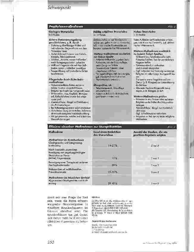 Vorschauseite 3: Sturzprophylaxe im KrankenhausEinstufung des Sturzrisikos und risikoadaptierte Prophylaxeempfehlungen