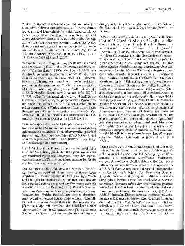 Vorschauseite 5: Zum Anspruch auf Einräumung einer Listenposition in der Aufstellung nach § 109a Abs. 3 AMG für eine Stoffkombination Verwaltungsgericht Köln, Urteil vom 13. Dezember 2005 - 7 K 10…