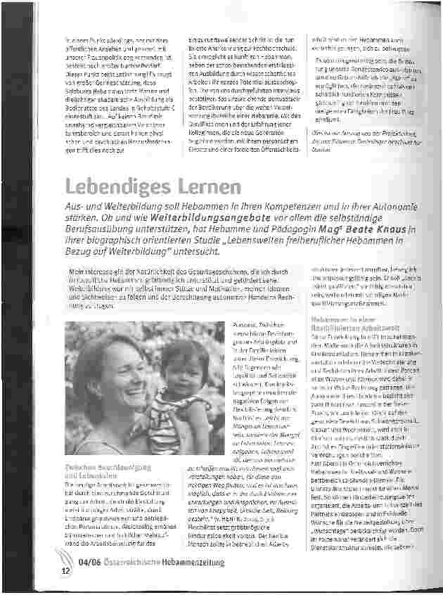 Vorschauseite 3: Verantwortungsbewusst und geduldig, so soll sie sein...