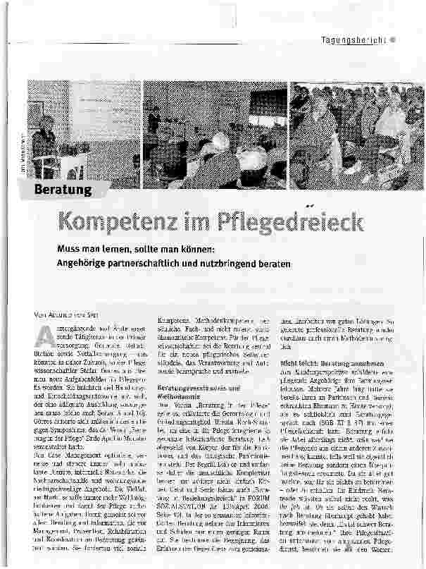 Vorschauseite 1: Kompetenz im Pflegedreieck