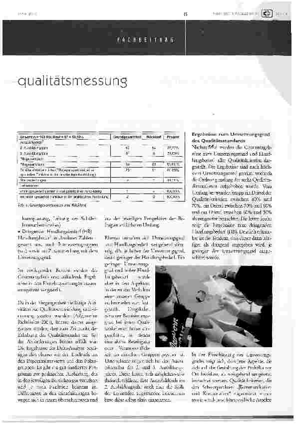Vorschauseite 2: Qualitätsmessung in der praktischen ausbildung zur gesundheitsund krankenpflege