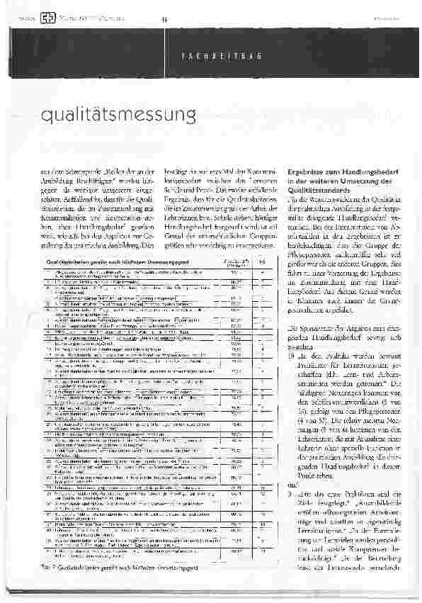 Vorschauseite 3: Qualitätsmessung in der praktischen ausbildung zur gesundheitsund krankenpflege
