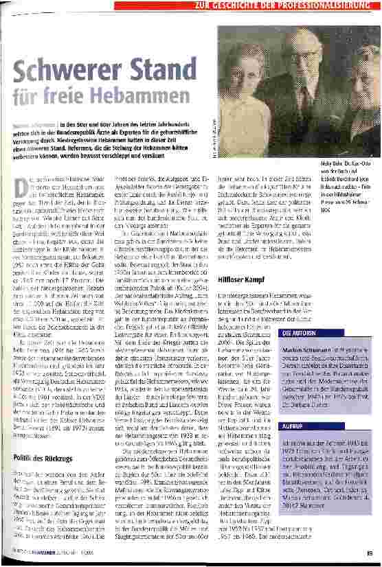 Vorschauseite 1: Schwerer Stand für freie Hebammen