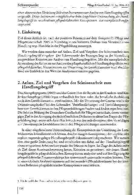 Vorschauseite 2: Handlungstheoretische Reflexionsebenen in der Pflegedidaktik. Ein Instrument zur Analyse von Handlungsbegriffen in pflegedidaktischen Zusammenhängen