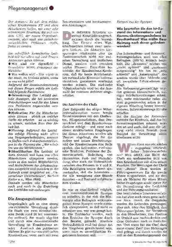 Vorschauseite 2: Der Weg ist schon ein Ziel! - Ein Krankenhaus auf dem Weg zum Klinikleitbild -