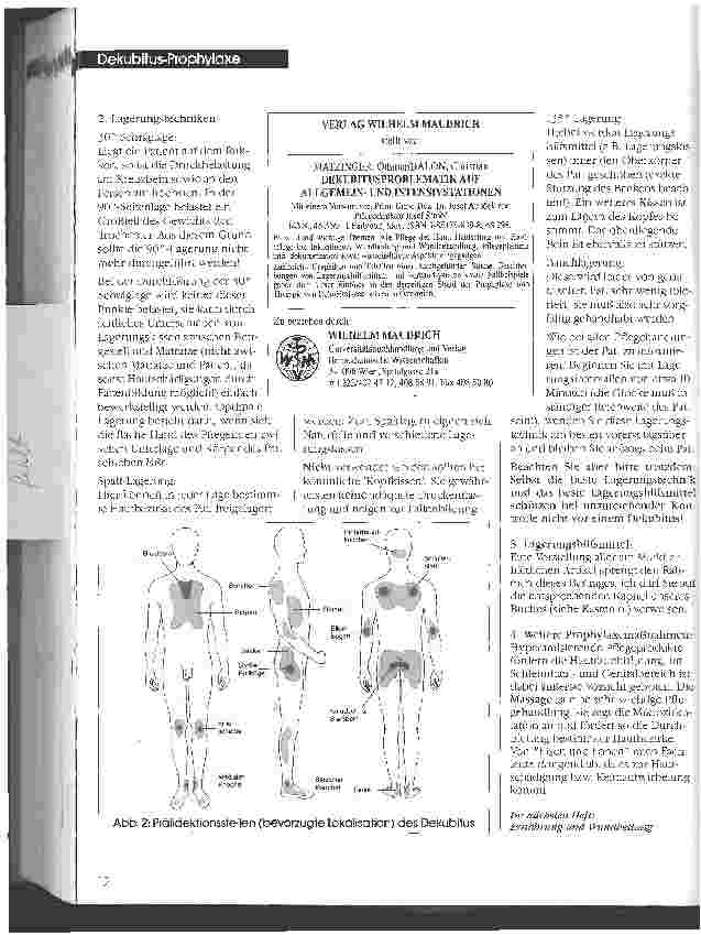 Vorschauseite 2: Der weite Weg von Pflegeritualen zur adäquaten Dekubitusprophylaxe